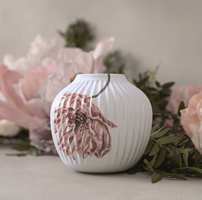 Hovedbilde Kähler Poppy Vase Hvit H13 cm
