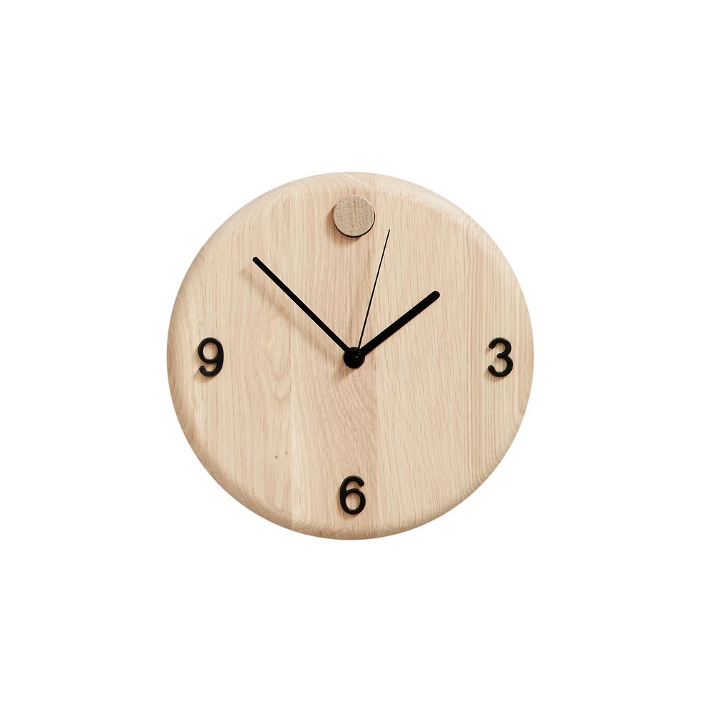 Andersen WoodCare Eik Klokke m/ Utskiftsbare Tall (medfølger)