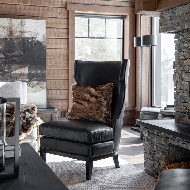 Hovedbilde Artwood Reed Hvilestol Skinn Mountain Black