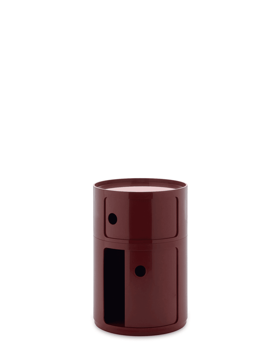 Kartell Componibili Big Oppbevaring med 2 rom Burgunder