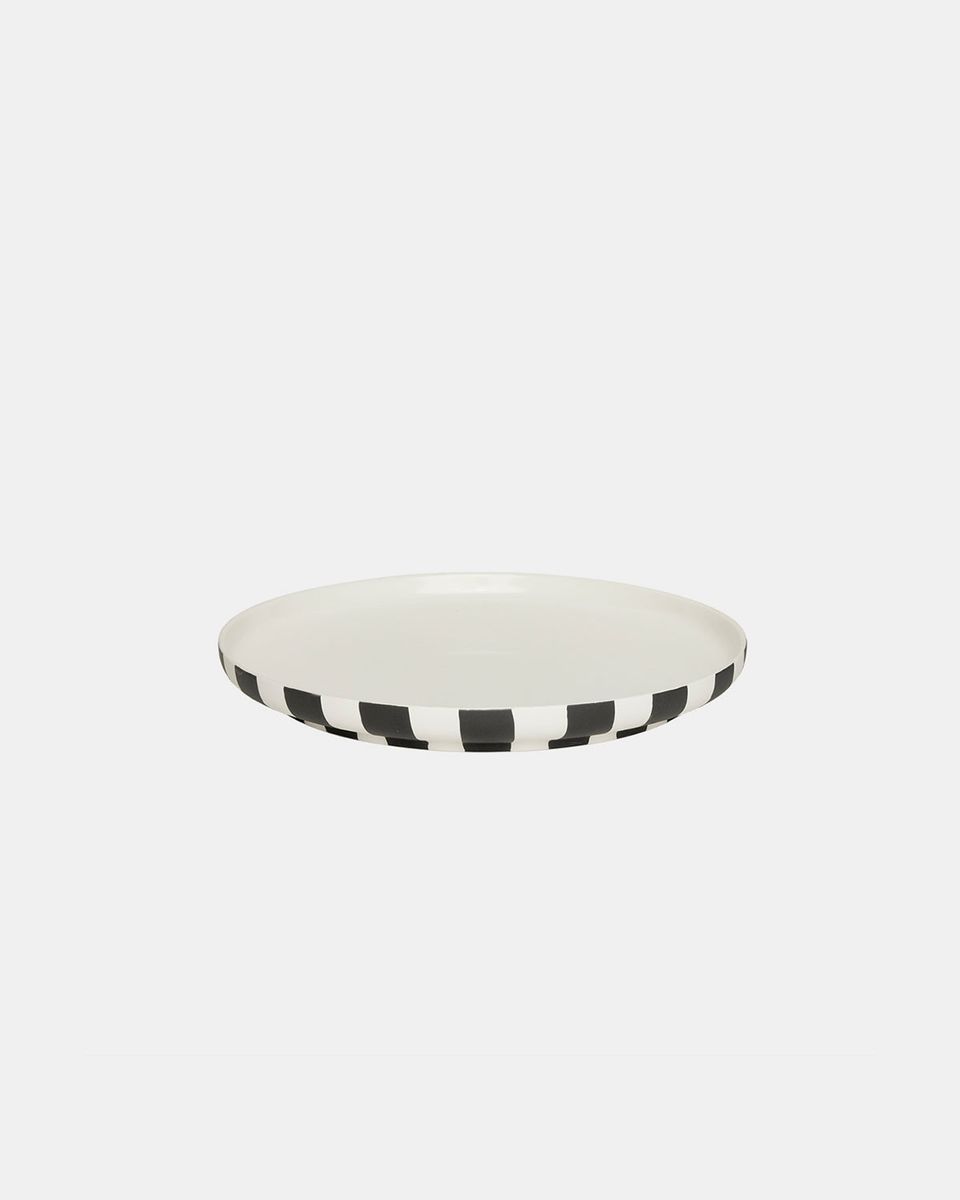OYOY Toppu Tallerken 26,5 cm Sort/Hvit